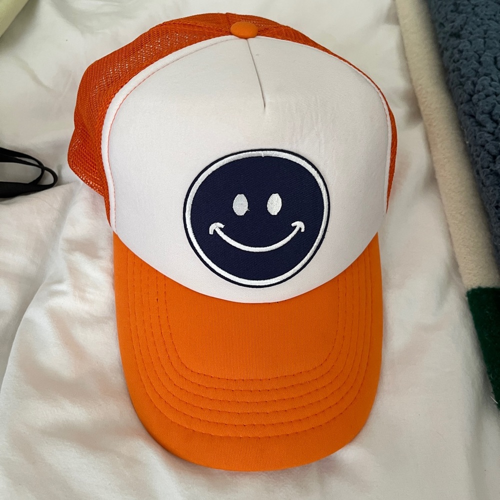 Smiley face trucker hat